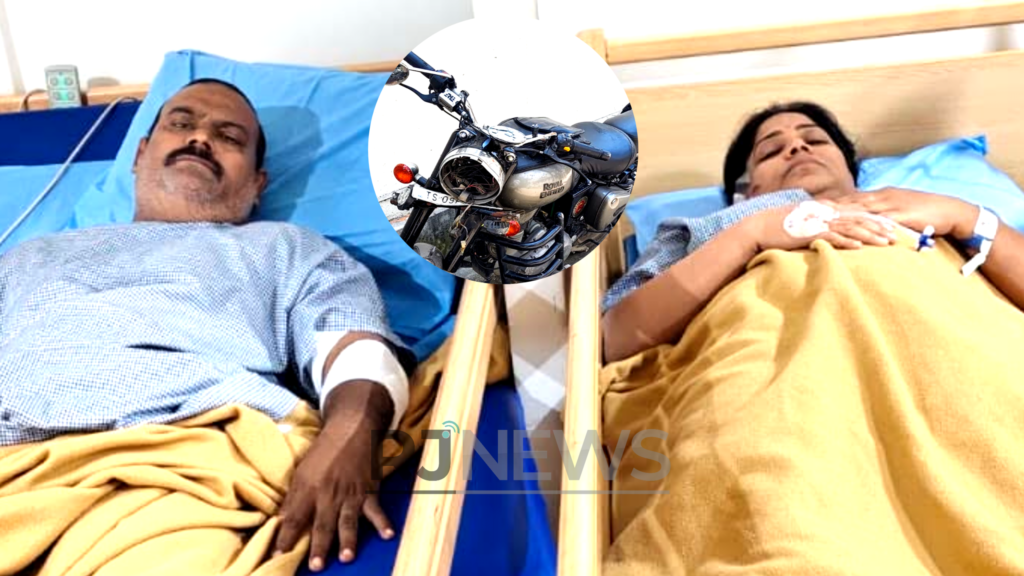 మాదాపూర్‌లో ఘోర రోడ్డు ప్రమాదం – దంపతులకు తీవ్ర గాయాలు